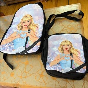 Taylor Swift Black Backpack and Shoulder Lunchbox Bag Set- brand new